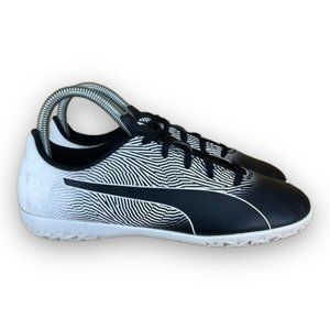Puma Spirit II IT Soccer Shoes 105528-10 Low Top Black White Youth 5 Women 6.5